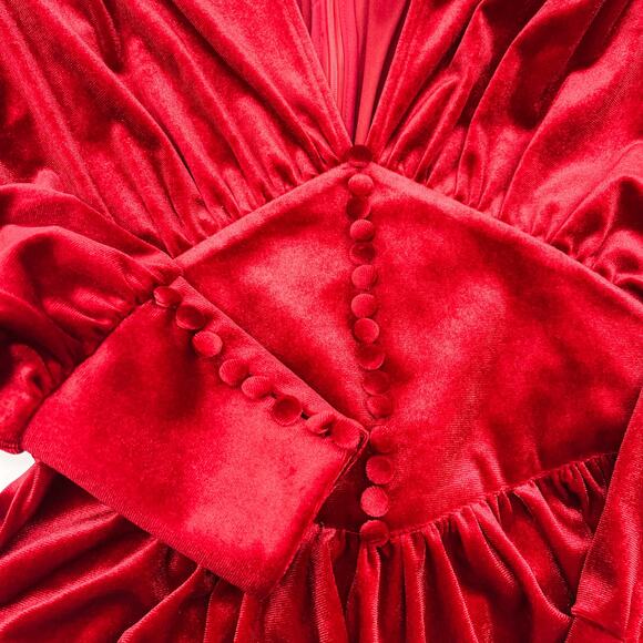 New Arrivals Dress Nico Rouge Pigalle Red Mini Dress Long Sleeves 34, US 4 - Picture 6 of 9